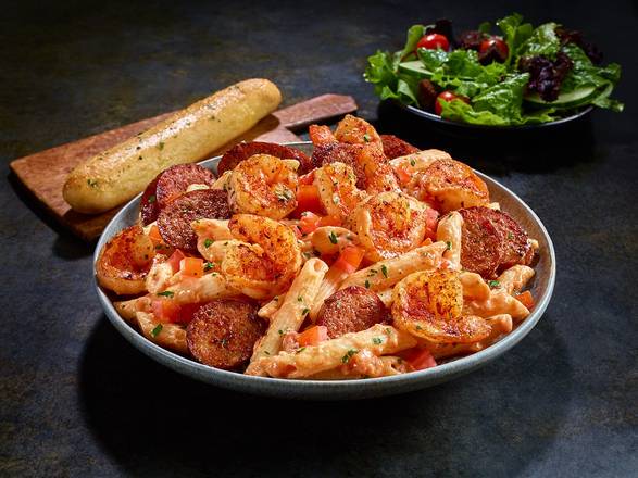 Order New Blackened Shrimp & Sausage Pasta food online from Pasta Americana store, Langhorne on bringmethat.com