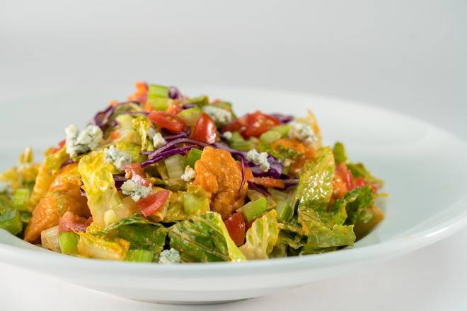 Order BUFFALO SALAD (FRIED CHICKEN) (Full Portion) food online from Glory Days Grill store, Apex on bringmethat.com