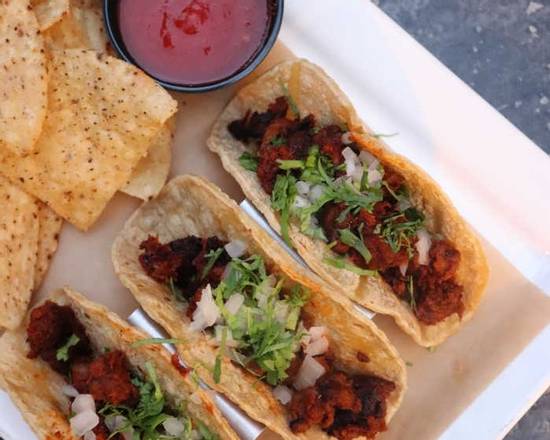 Order NON-CARNE ASADA TACOS food online from 80 Proof store, Chicago on bringmethat.com