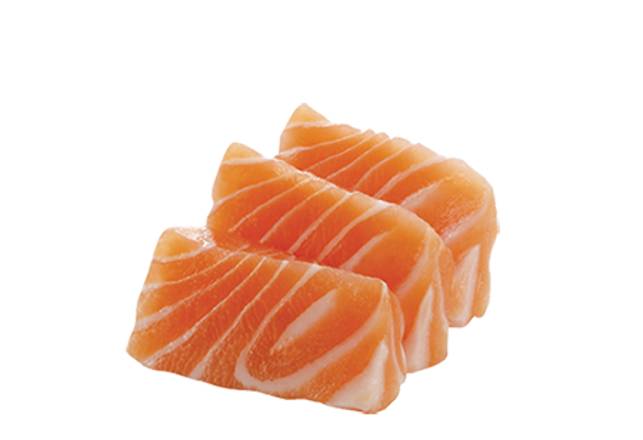 Order Salmon Sashimi (3 pc) food online from blu on the Avenue store, Winter Park on bringmethat.com