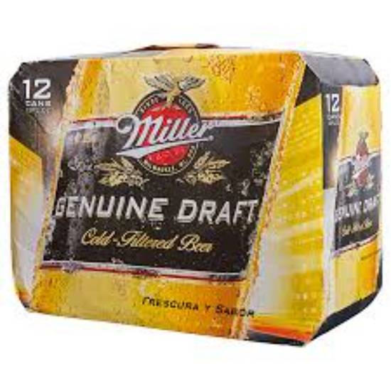 Order MILLER GENUINE DRAFT 12oz 12PK CANS food online from Duke Liquor & Jr. Market store, Los Angeles on bringmethat.com