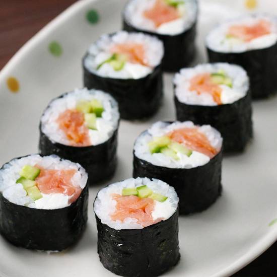 Order 18.Philadelphia Roll food online from Fuji Revolving Sushi Bar store, Cypress on bringmethat.com