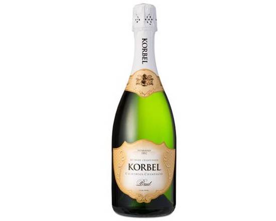 Order Korbel Brut, 750mL champagne (12.0% ABV) food online from Golden Ox Liquors store, Saint Augustine on bringmethat.com
