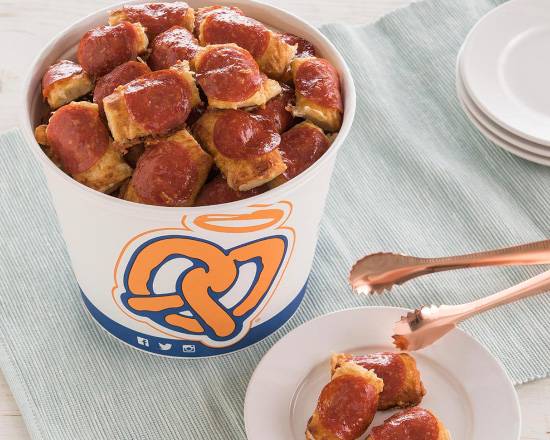 Order Pepperoni Pretzel Nuggets Bucket food online from Auntie Anne store, Sarasota on bringmethat.com