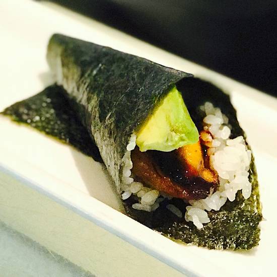 Order Eel Avocado Hand Roll food online from K-ZO Restaurant store, Culver City on bringmethat.com