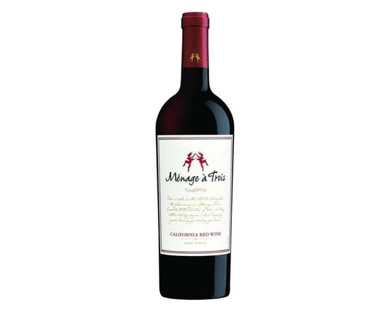 Order Menage a Trois Red Blend, 750mL wine (13.50% ABV) food online from Fresko Market store, Miami on bringmethat.com