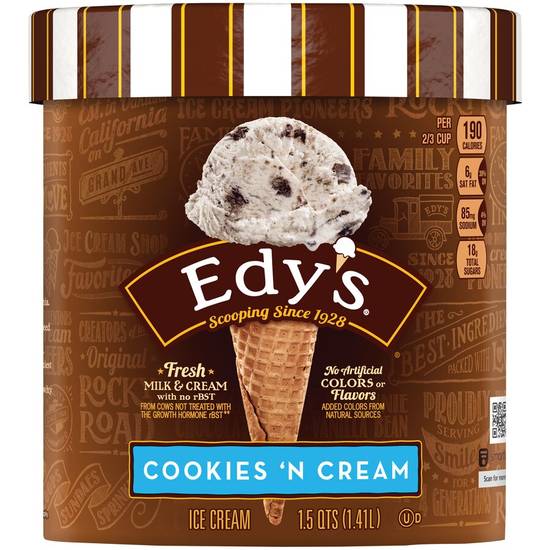 Order Dreyer's/Edys Grand Cookies 'N Cream Ice Cream, 48 OZ food online from Cvs store, WAKEFIELD on bringmethat.com
