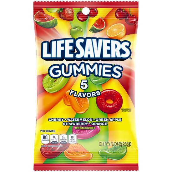 Order LIFE SAVERS Gummy Candy, 5 Flavors, 7 oz Bag food online from Cvs store, WAKEFIELD on bringmethat.com