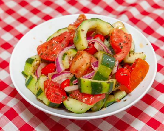 Order Cucumber, Tomato, and Red Onion  with Vinaigrette (1 lb) food online from V & S Italian Deli store, Boca Raton on bringmethat.com