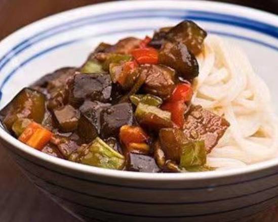 Order 茄丁面 Noodles Soup with Eggplant Sauce food online from Min Chef store, Tustin on bringmethat.com