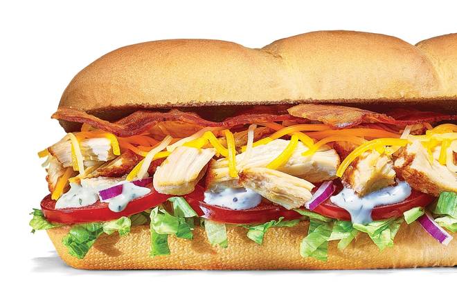 Order Chicken & Bacon Ranch Footlong Regular Sub food online from Subway Sandwiches & Salads store, Essex on bringmethat.com
