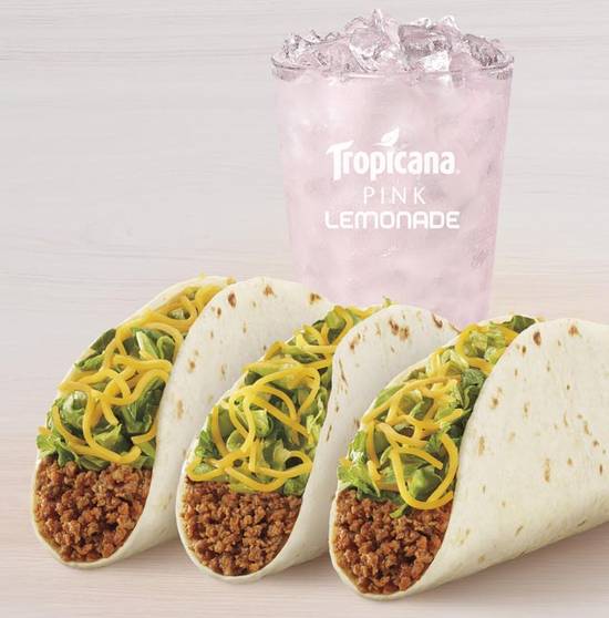 Order 3 Soft Tacos Combo food online from Taco Bell store, Greenville on bringmethat.com