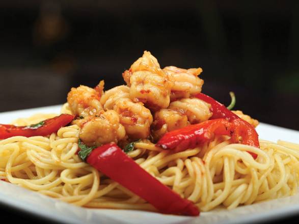 Order Spicy Shrimp Pasta food online from Thai By Sushi On Fire store, Fountain Valley on bringmethat.com