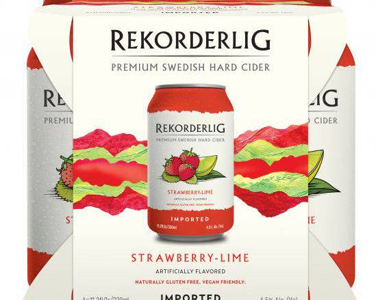 Order Rekorderling strawberry lime 4 pack cans 4.5%ABV food online from Princess Liquors store, Port Saint Lucie on bringmethat.com