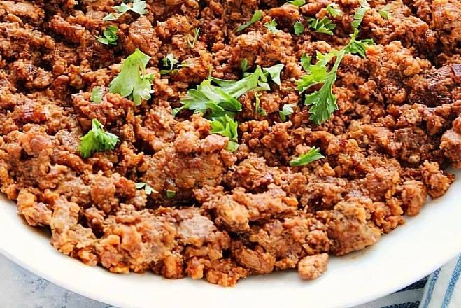 Order Spiced Ground Beef Taco food online from Breakfast, Burgers & Tax-Mex Express store, Cedar Park on bringmethat.com