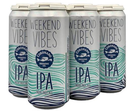 Order Coronado Weekend Vibes IPA 6pk-16oz (6.8% ABV) food online from Silver Liquor Market store, Los Angeles on bringmethat.com