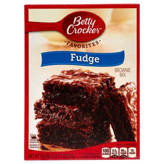 Order Betty Crocker Fudge Brownie Mix 18.3oz food online from Everyday Needs by Gopuff store, St. Petersburg on bringmethat.com