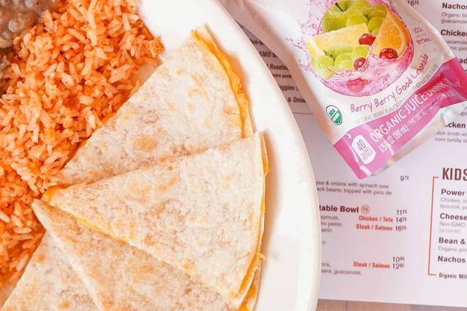 Order Kid's Cheese Quesadilla food online from Sharky's Woodfired Mexican Grill store, Los Angeles on bringmethat.com