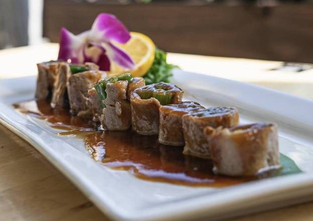 Order Beef Negimaki (8 pcs) food online from Mika Sushi II store, Westminster on bringmethat.com