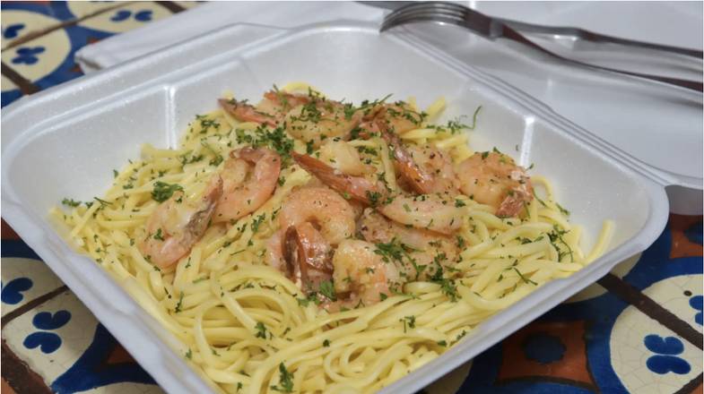 Order Shrimp Scampi with Pasta food online from Stadium Diner store, Miami Gardens on bringmethat.com