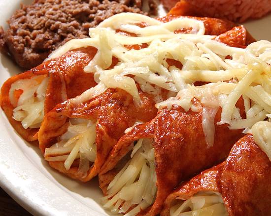 Order Red Enchiladas food online from Chihua Restaurant & Bar store, El Paso on bringmethat.com