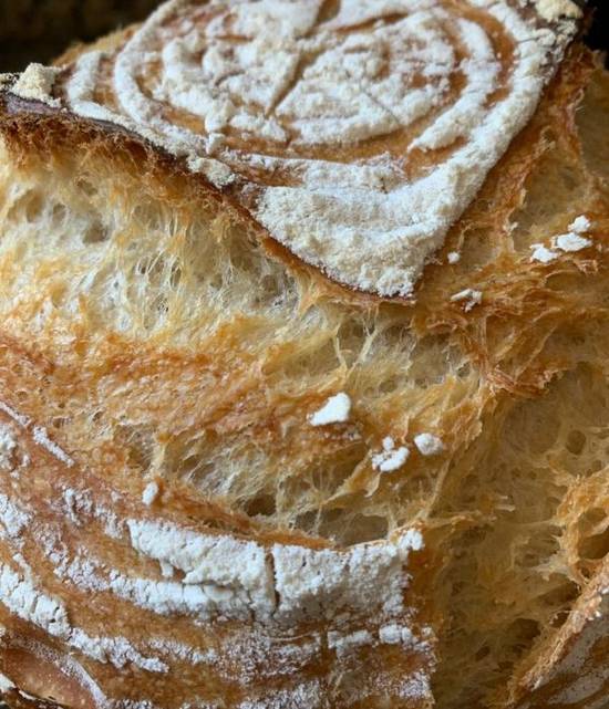 Order Roasted Garlic Parmesan Sourdough 2 for 20 food online from Wantz &amp; Kneads store, Los Angeles on bringmethat.com