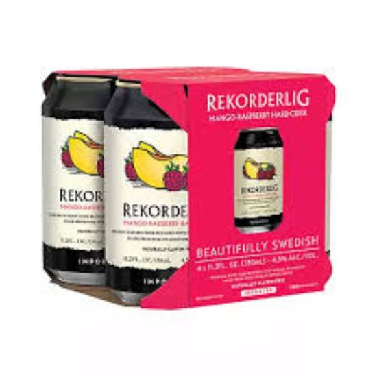 Order Rekorderling Mango Raspberry 4pk Cans 4.5% ABV food online from Princess Liquors store, Port Saint Lucie on bringmethat.com