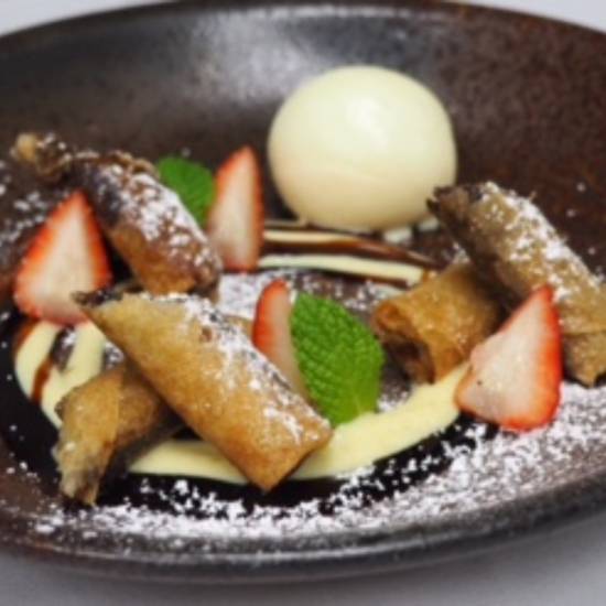 Order Banana Chocolate Harumaki food online from Matsuhisa store, Beverly Hills on bringmethat.com