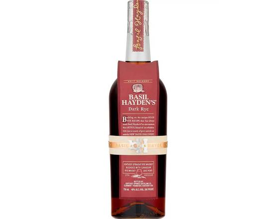 Order Basil Hatden Dark Rye, 750mL whiskey (40.0% ABV) food online from Xtra Liquors & Wines store, WEST MIAMI on bringmethat.com