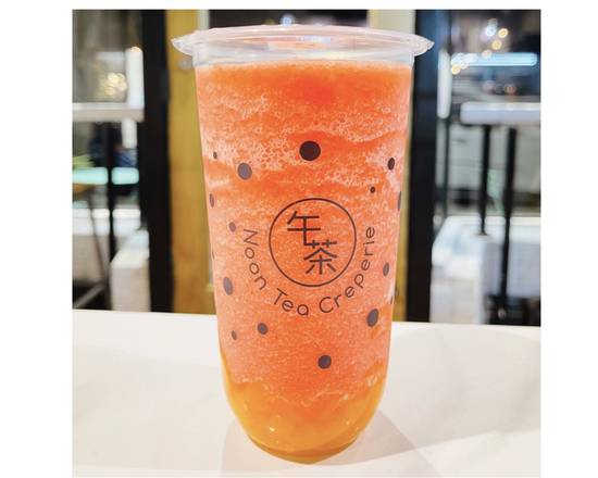 Order Strawberry Slush Tea (22oz) food online from Noon Tea Creperie store, Madison on bringmethat.com