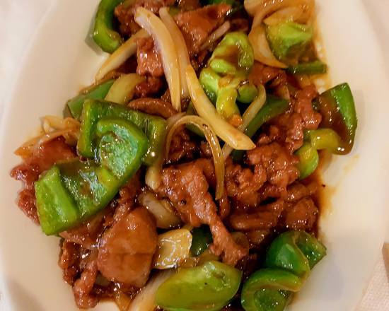 Order Pepper Steak with Onions   food online from Shiao Lan Kung Restaurant store, Philadelphia on bringmethat.com