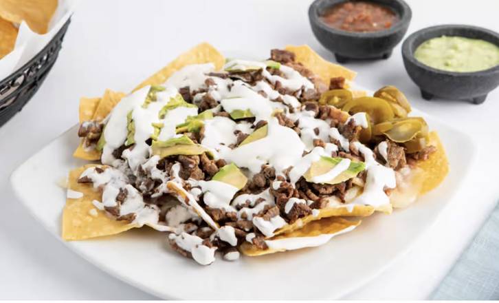 Order Super Nachos food online from Taqueria Los Potrillos store, Petaluma on bringmethat.com