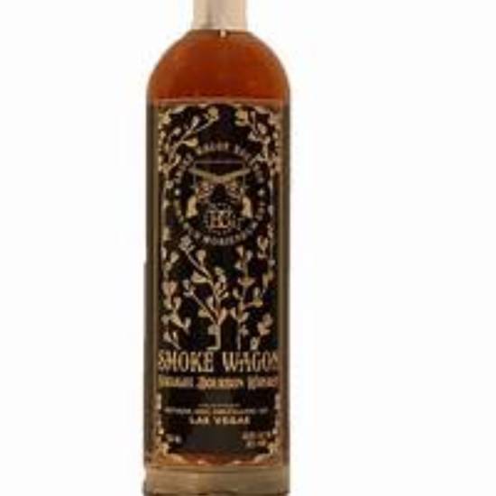 Order Smoke Wagon Straight Bourbon Whiskey 750 ml food online from Rocky Liquor store, Claremont on bringmethat.com