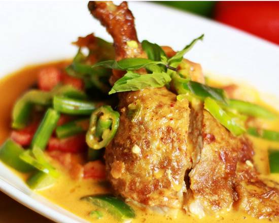 Order Duck Panang Curry food online from Red basil thai kitchen store, Long Island City on bringmethat.com