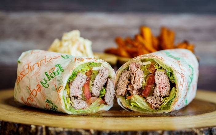 Order Burger Wrap food online from Holy Schnitzel store, Aventura on bringmethat.com