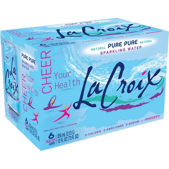 Order LaCroix Sparkling Water, Pure, 6 CT 12 OZ food online from Cvs store, LINCOLN on bringmethat.com