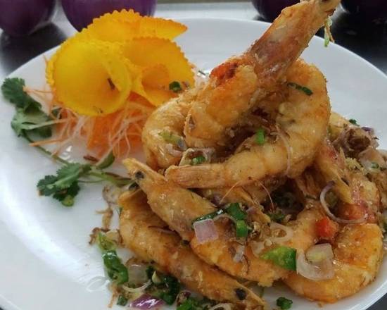 Order Salted Pepper Prawns(Shell on) food online from Hong Kong Alleys Kitchen store, Union Park on bringmethat.com
