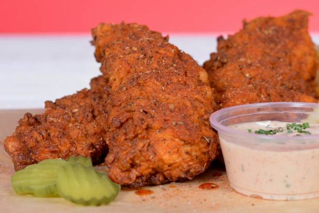 Order 3 Nash’s Jumbo, Hand Breaded Chicken Tenders food online from Nash Hot Chicken store, Indianapolis on bringmethat.com