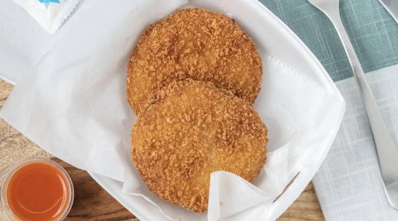 Order Crab Cake with Fries (2 pcs) food online from J Lemon Pepper Fish & Chicken store, Jacksonville on bringmethat.com