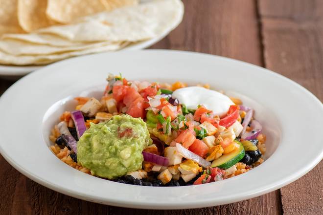 Order Fajita Bowl food online from Sharky's Woodfired Mexican Grill store, Los Angeles on bringmethat.com