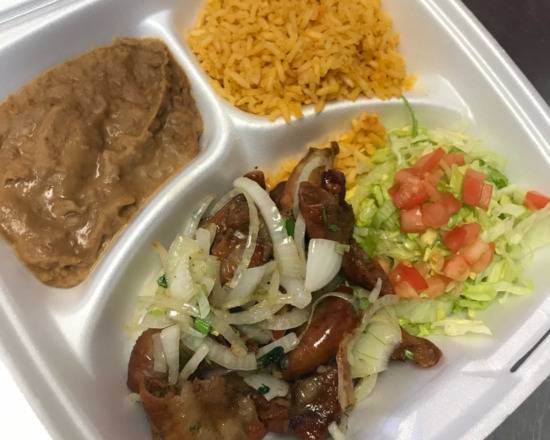 Order Tripas Plate food online from Tacos Ricos store, San Antonio on bringmethat.com