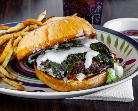 Order Green chilli burger food online from Papa Locos Tacos & Burgers store, Nogales on bringmethat.com