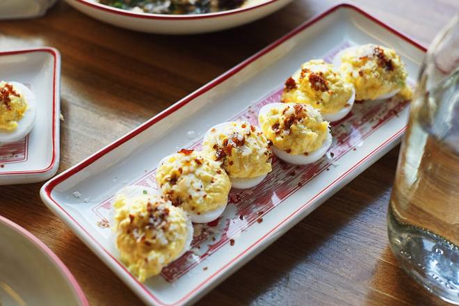 Order Ham Devil-ish Eggs food online from Founding Farmers Tysons store, Providence on bringmethat.com