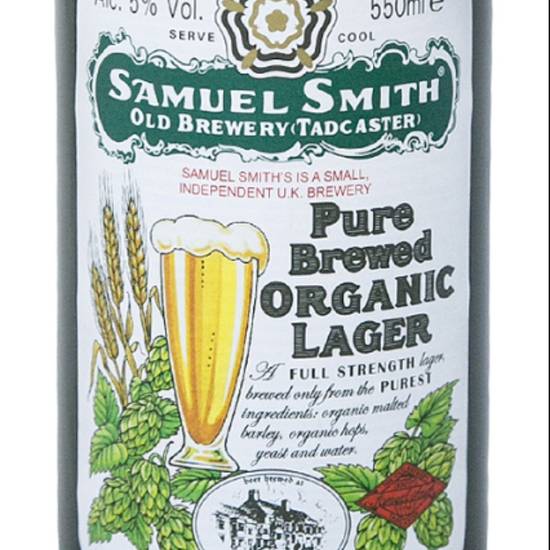 Order Samuel Smith -  Pure Brewed Organic Lager food online from Santa Monica Liquor store, Santa Monica on bringmethat.com