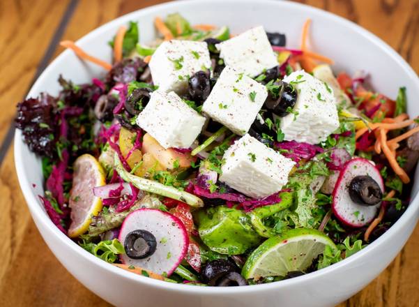 Order Greek Salad (V) food online from Shawarmin Grill store, Saint Paul on bringmethat.com