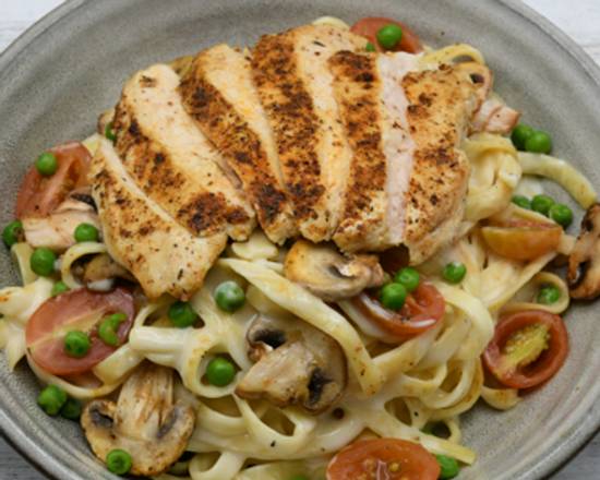 Order Landry's Blackened Chicken Pasta food online from Landry Seafood House store, San Antonio on bringmethat.com