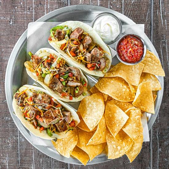 Order Fajita Tacos food online from Buffalos Cafe store, Dacula on bringmethat.com