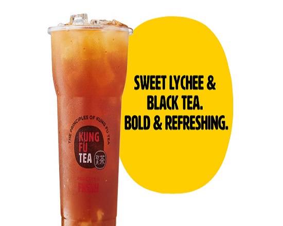 Order Lychee Black Tea Punch food online from Kung Fu Tea store, St. Petersburg on bringmethat.com