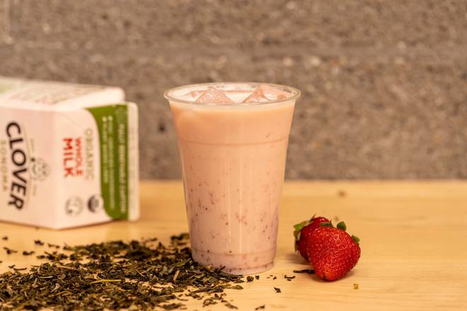 Order Strawberry Milk Tea 草莓奶茶 food online from One Plus store, Berkeley on bringmethat.com