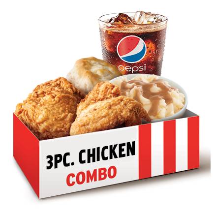 Order 3 pc. Chicken Combo food online from Kfc store, Fort Pierce on bringmethat.com